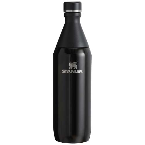 Bouteille d’eau personnalisée 600 ml All Day Slim Stanley Noir brillant